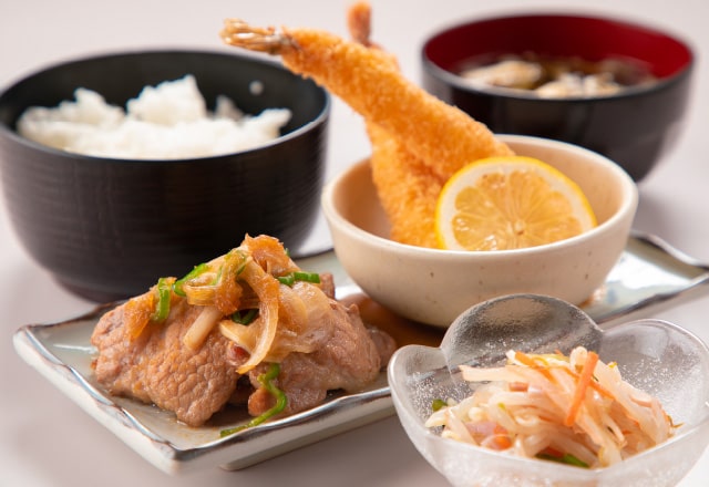 和風セット豚肉生姜焼き&海老フライ